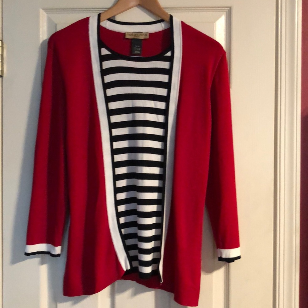 notations double sweater top